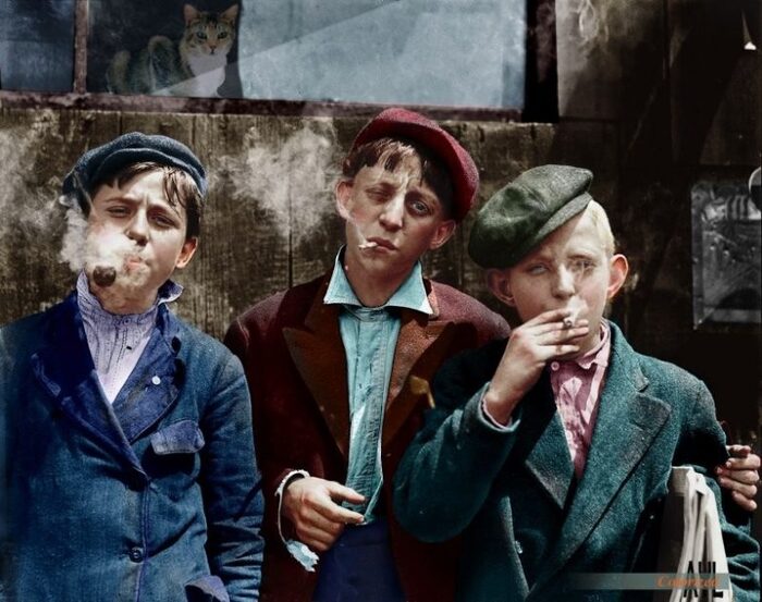 Колоризация, беспризорники из Америки, похожи на наших