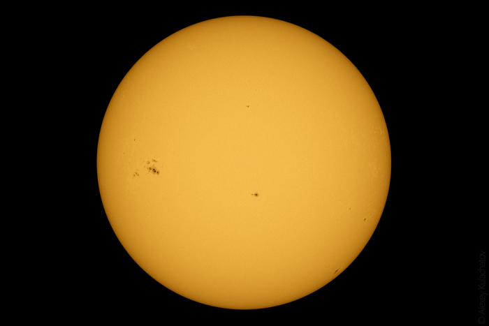 Солнце. 07.02.2024. TS-GSO RC 150, F=1350мм, Sony A1, SW AZ-EQ6, 700/2800 кадров, ISO 100, 1/800c