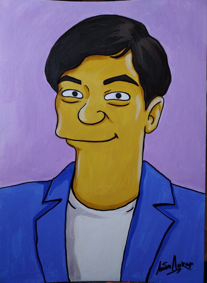 Художник Люба Дикер "шарж Дмитрий Ким"