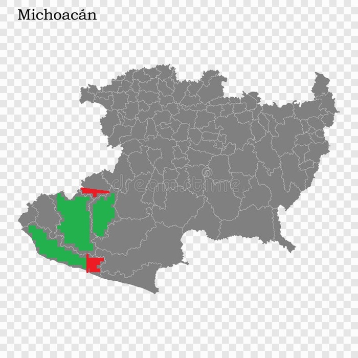 Зеленым отмечены территории El 03. Красным районы за которые идет конфликт