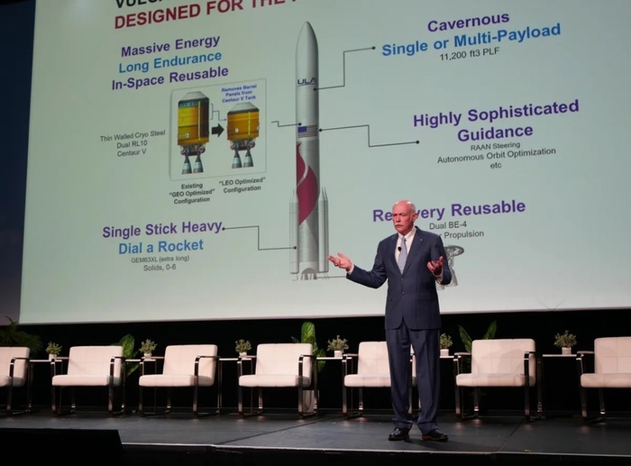 Исполнительный директор ULA Тори Бруно рассказал о преобразовании своей компании в выступлении 31 января на SpaceCom. Фото: SpaceNews / Джефф Фауст