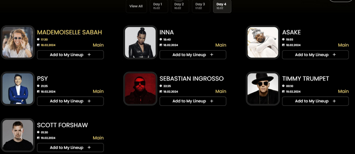 Untold Dubai 2024 - Главная сцена четвёртый день