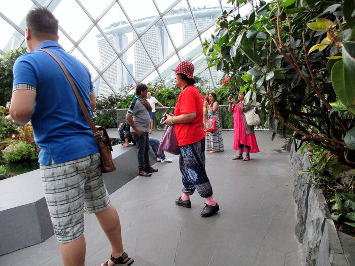 Стереотипичная японская бабушка на пенсии, наконец-то прекратила работать и поехала посмотреть мир. Очень живо и эмоционально реагировала буквально на всё вокруг.