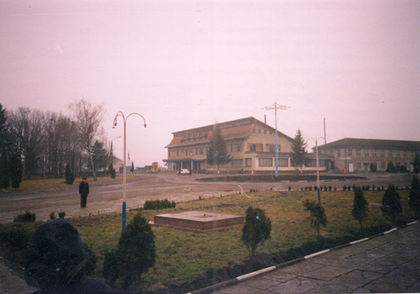 Село Стецев Снятинского района Ивано-Франковской области. Здесь был бюст дважды Героя Социалистического труда Юстина Лычука