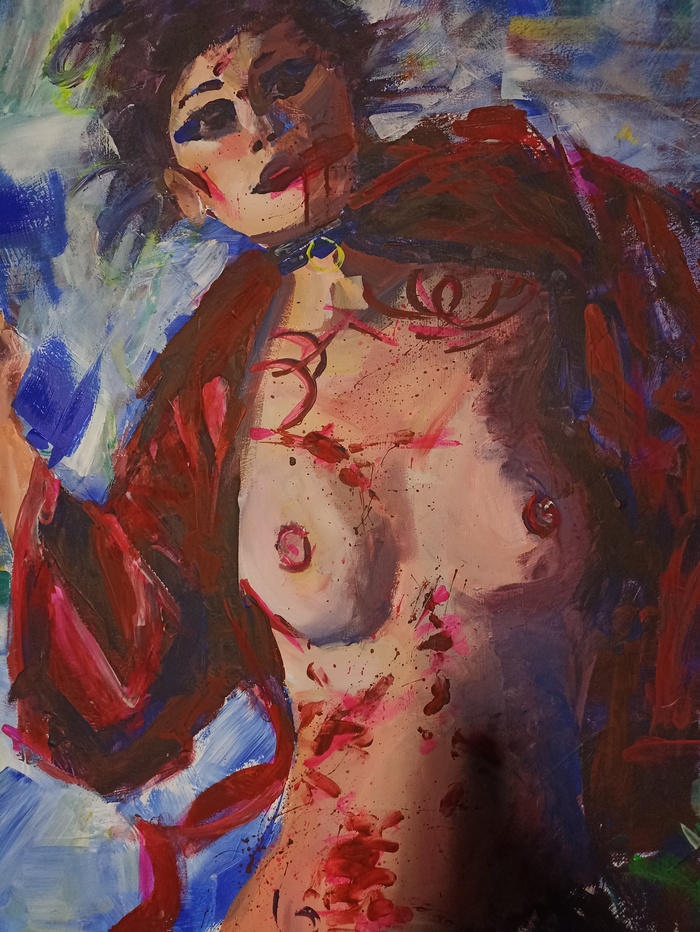 Стена Живопись, Акрил, Ультрафиолет, Роспись стен, Длиннопост