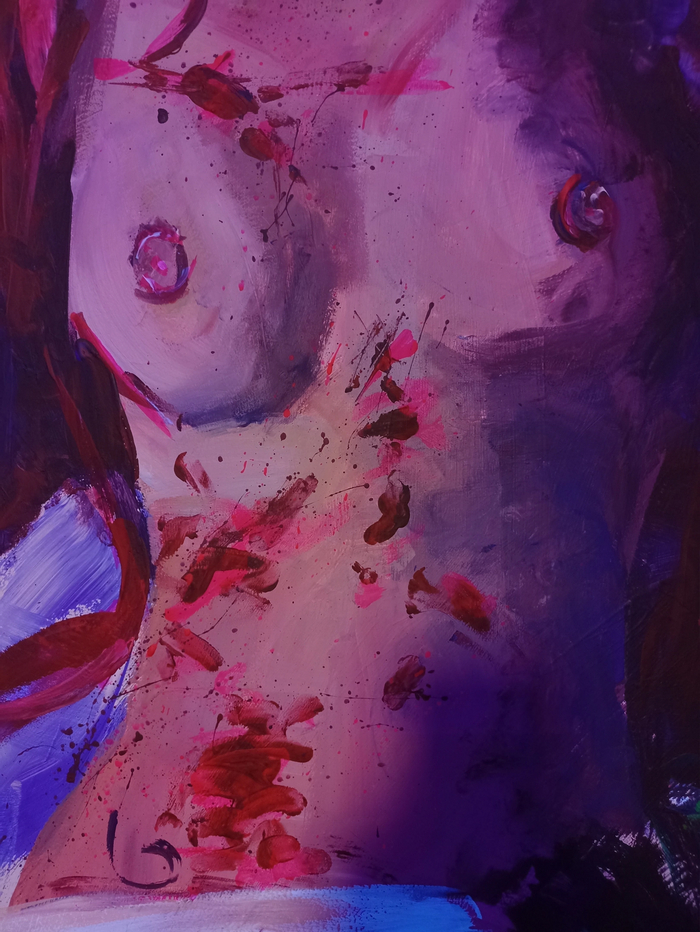 Стена Живопись, Акрил, Ультрафиолет, Роспись стен, Длиннопост