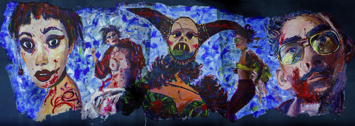 Стена Живопись, Акрил, Ультрафиолет, Роспись стен, Длиннопост