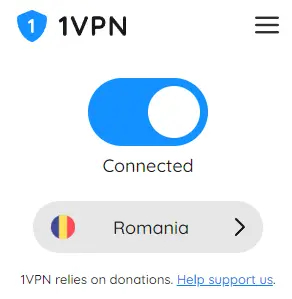 1VPN - расширение для браузера
