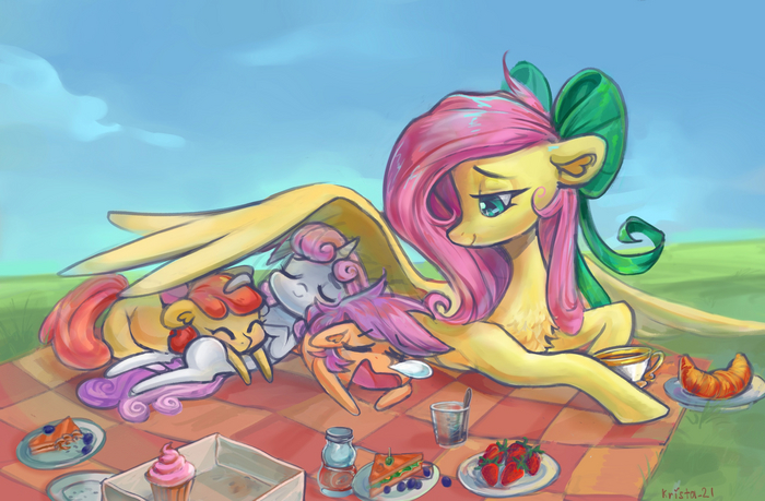   My Little Pony, Fluttershy, Sweetie Belle, Scootaloo, Applebloom,  ()