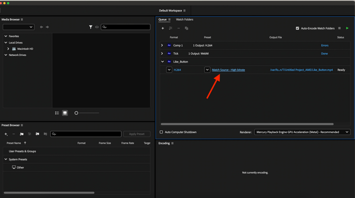   Match Source  High bitrate.