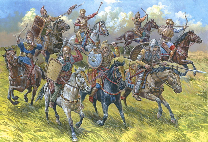 Атакующие скифы