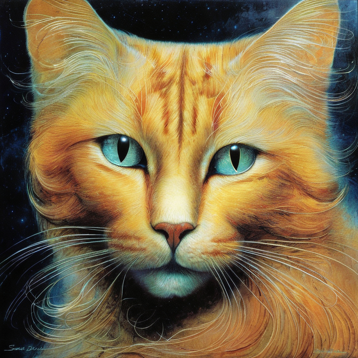 cat, detailed, Susan Seddon Boulet