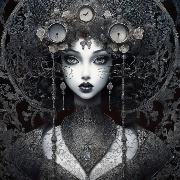 girl, detailed, Tim Burton