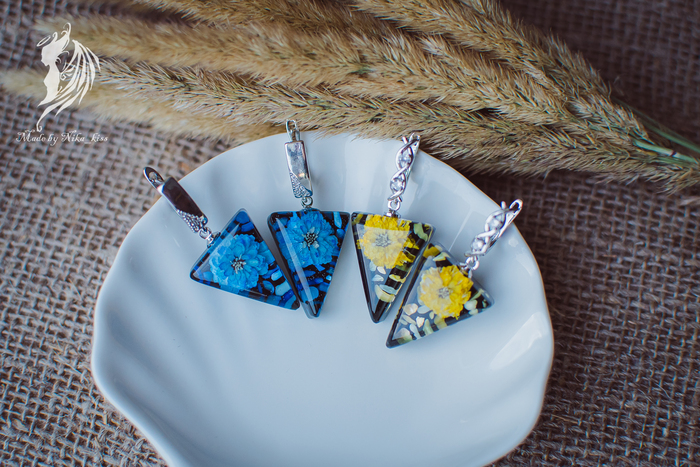 Серьги с крашенной жемчужницей и перламутром