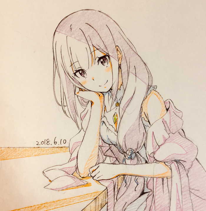 Emilia , Anime Art, Re:Zero Kara, Emilia, , Twitter ()