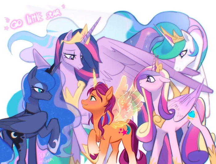 "    ? ?..." My Little Pony, , Twilight Sparkle, Princess Luna, Princess Celestia, Princess Cadance, Sunny Starscout