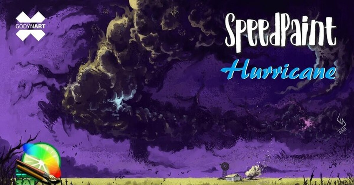 Рисуем ураган | Пикабу