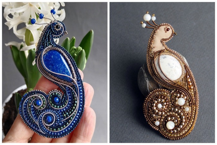 Птица Счастья и Птица Радости. Новенькие брошки