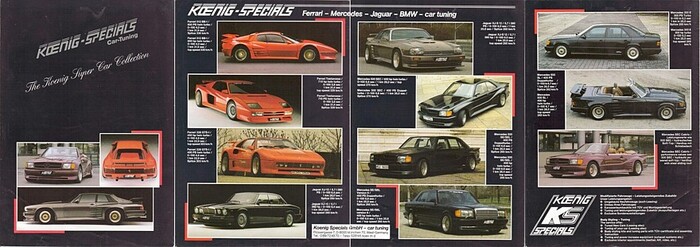 Рекламная брошюра Koenig-Special середины восьмидесятых