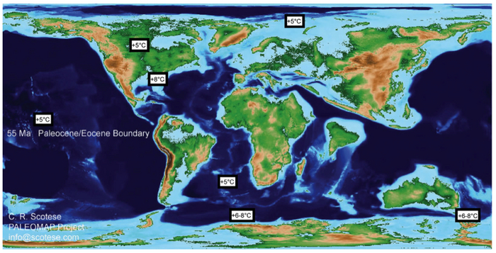 Земля во время палеоцен-эоценового термического максимума