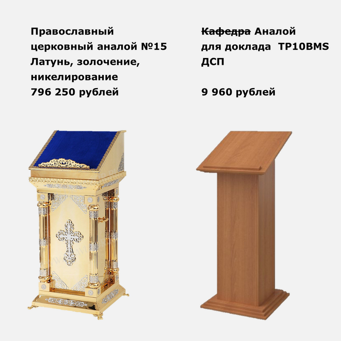 Аналой - подставка для икон и книг