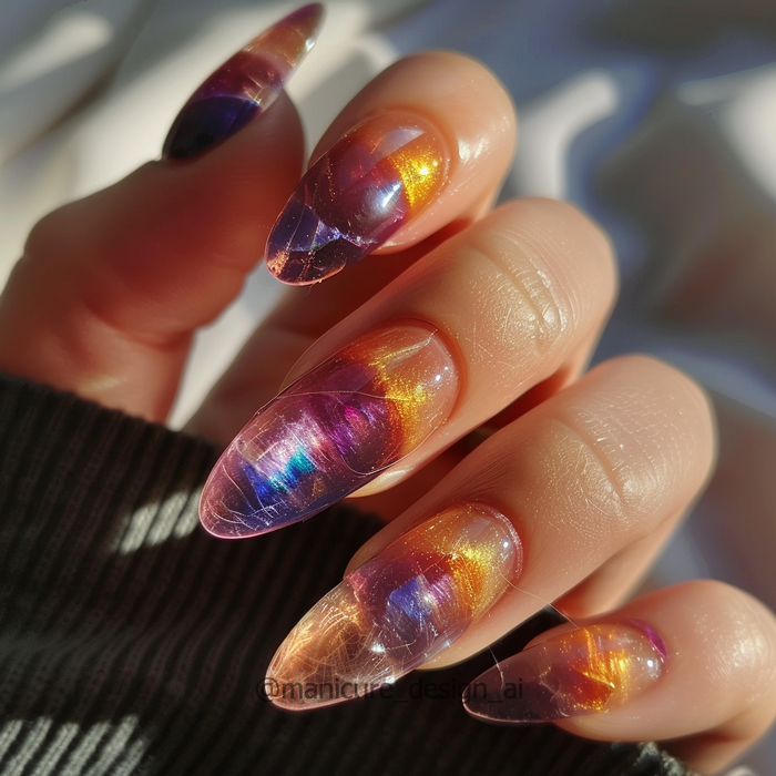 Маникюр от нейросети - минералы Часть 3