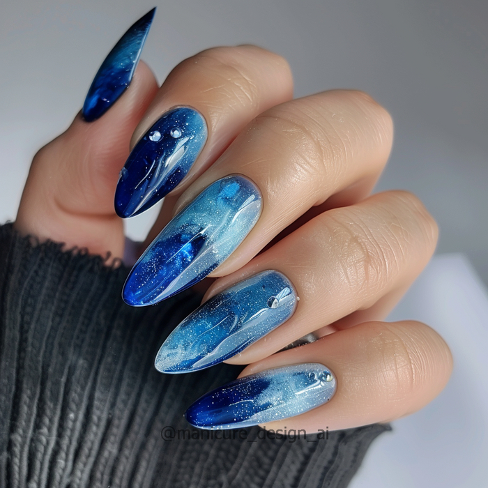 Маникюр вдохновленный текстурой драгоценных камней Часть 4