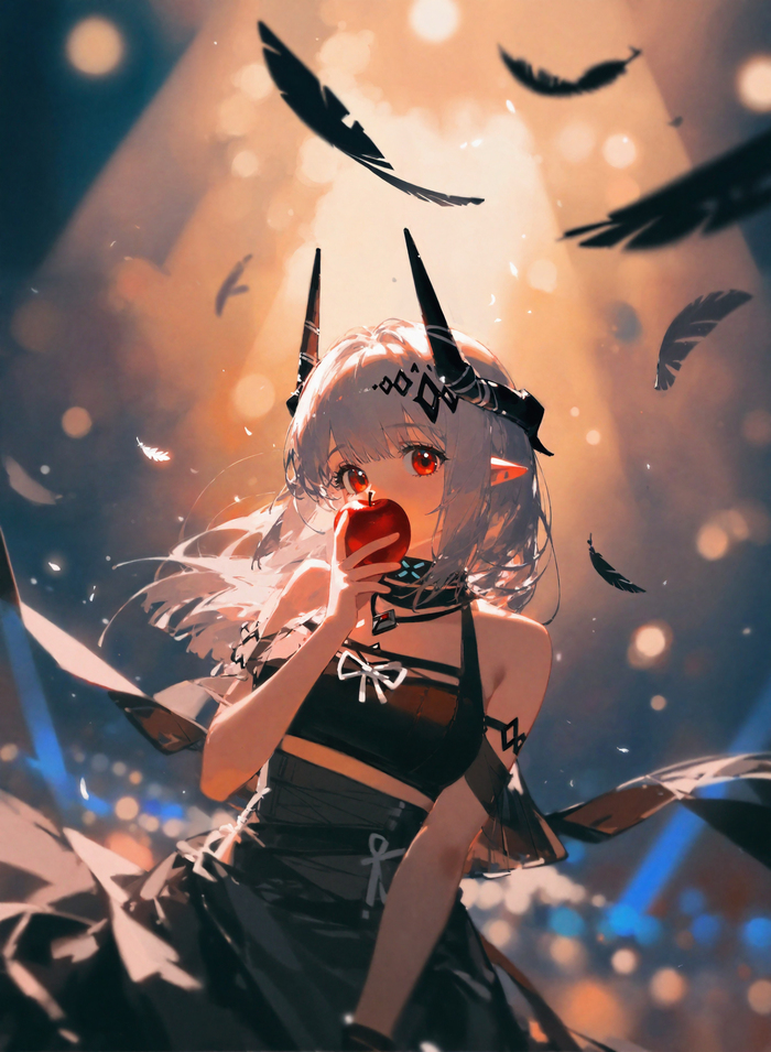Melody of Feather Anime Art, , Arknights, Mudrock,  
