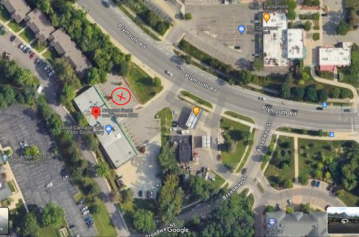 Место ДТП на карте