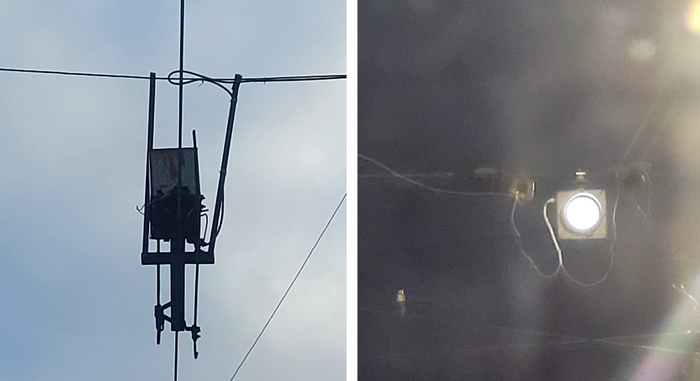 Слева - Лира, Справа - блокировочный фонарь.