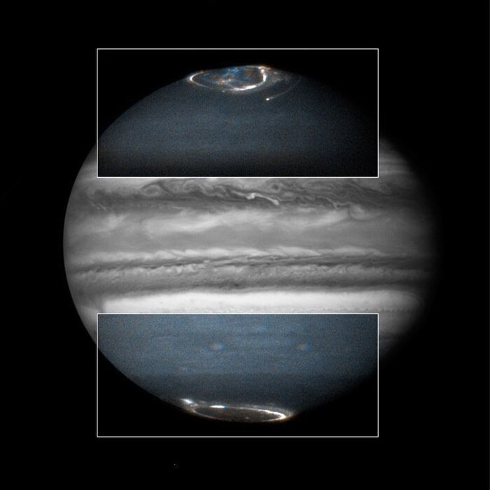 Полярные сияния на Юпитере