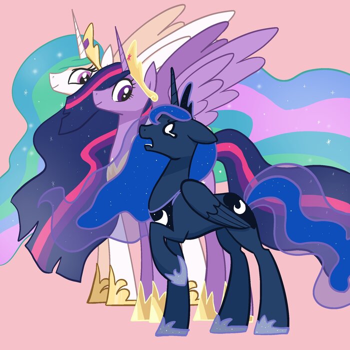  My Little Pony, Princess Celestia, Princess Luna, Twilight Sparkle, Pfeffaroo