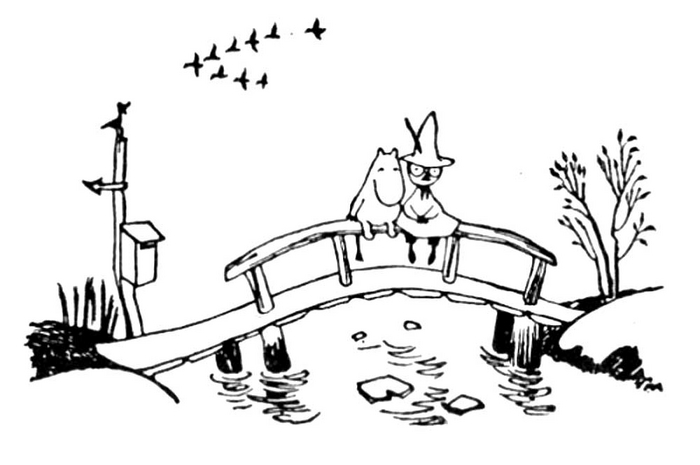 Муми-тролль и Снусмумрик встречают весну