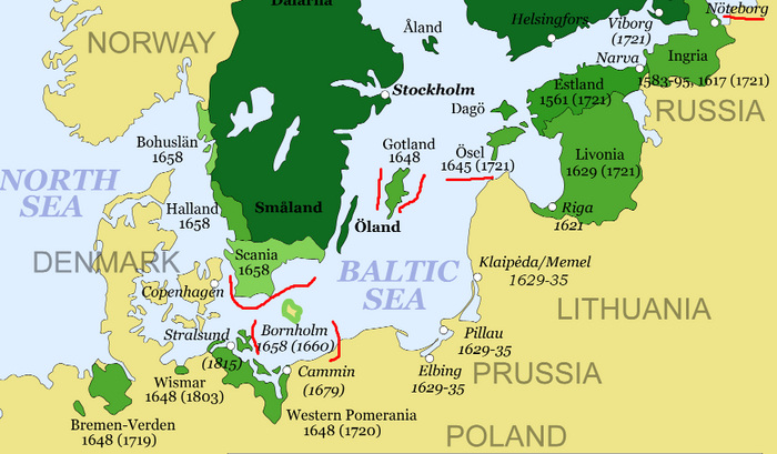 можно постфактум оценить толстоту троллинга «хозяев моря» датчан. шведы отожмут у них отмеченные красным Борнхольм, Сконе, Готланд и Эзель в ближайшие двадцать лет. Нётеборг, планируемый перевалочный пункт восточной торговли, тоже попал на карту. <a href="https://pikabu.ru/story/kak_nemtsyi_persidskiy_shyolk_cherez_moskoviyu_vozili_partneryi_11270343?u=https%3A%2F%2Fcommons.wikimedia.org%2Fwiki%2FFile%3ASwedish_Empire_%281560-1815%29_en2.png&t=%D0%BE%D1%80%D0%B8%D0%B3%D0%B8%D0%BD%D0%B0%D0%BB&h=60310ec784b6da88898dcd5ebc078f7165c0855e" title="https://commons.wikimedia.org/wiki/File:Swedish_Empire_(1560-1815)_en2.png" target="_blank" rel="nofollow noopener">оригинал</a>