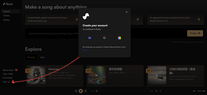 Создай аккаунт удобным способом.
