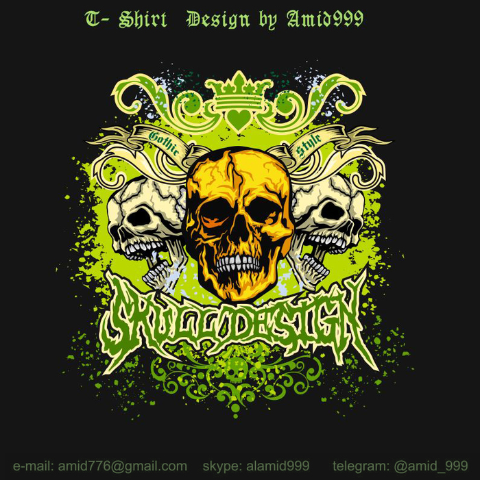 Green skull , , , , 