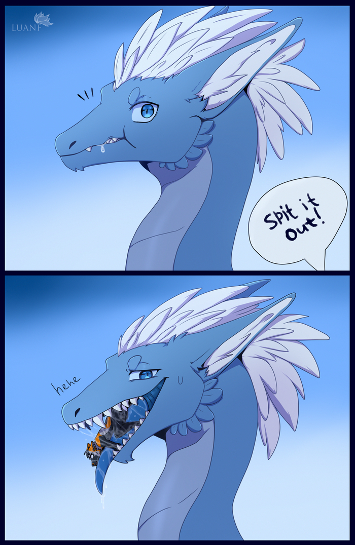 А пвосто фотела исфувать ево (Я просто хотела искупать его).