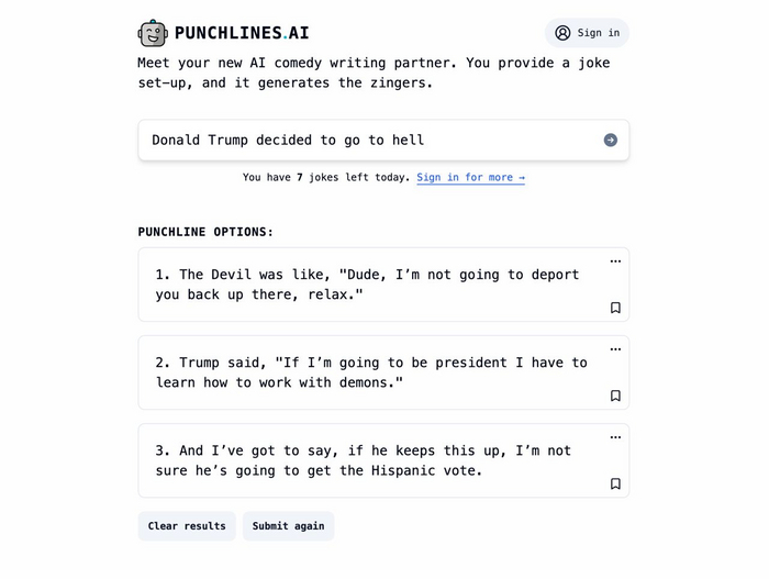 <!--noindex--><a href="https://pikabu.ru/story/lovite_neyronku_kotoraya_idealno_vpishetsya_pod_1_aprelya_11280109?u=http%3A%2F%2FPunchlines.ai&t=Punchlines.ai&h=a0f486fb1abf2ce3da5803381b9fa713412d93f8" title="http://Punchlines.ai" target="_blank" rel="nofollow noopener">Punchlines.ai</a><!--/noindex-->