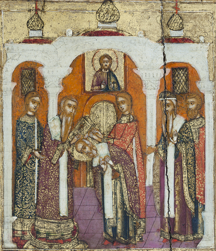 Николай Можайский со сценами жития, 1762 год. Фрагмент.