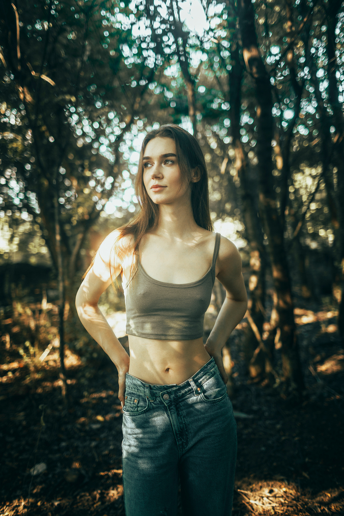 Nadya in forest , , , , , , 