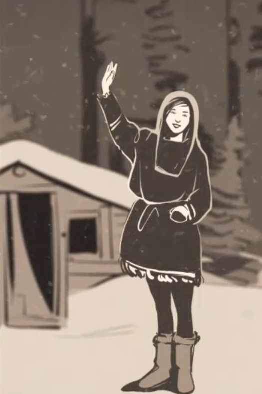 Скриншот из ролика «Сталин и его заполярная шаманка»