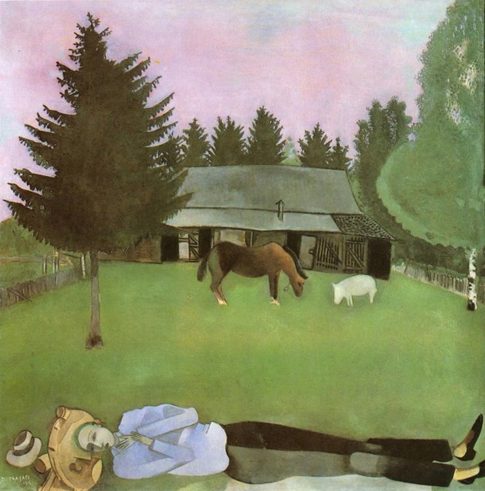 Лежащий поэт. 1915