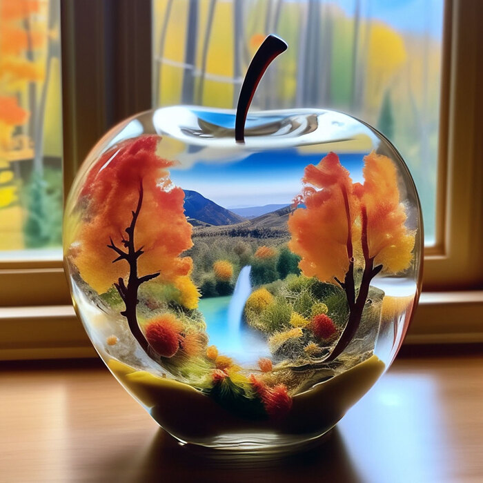 Стеклянное яблоко