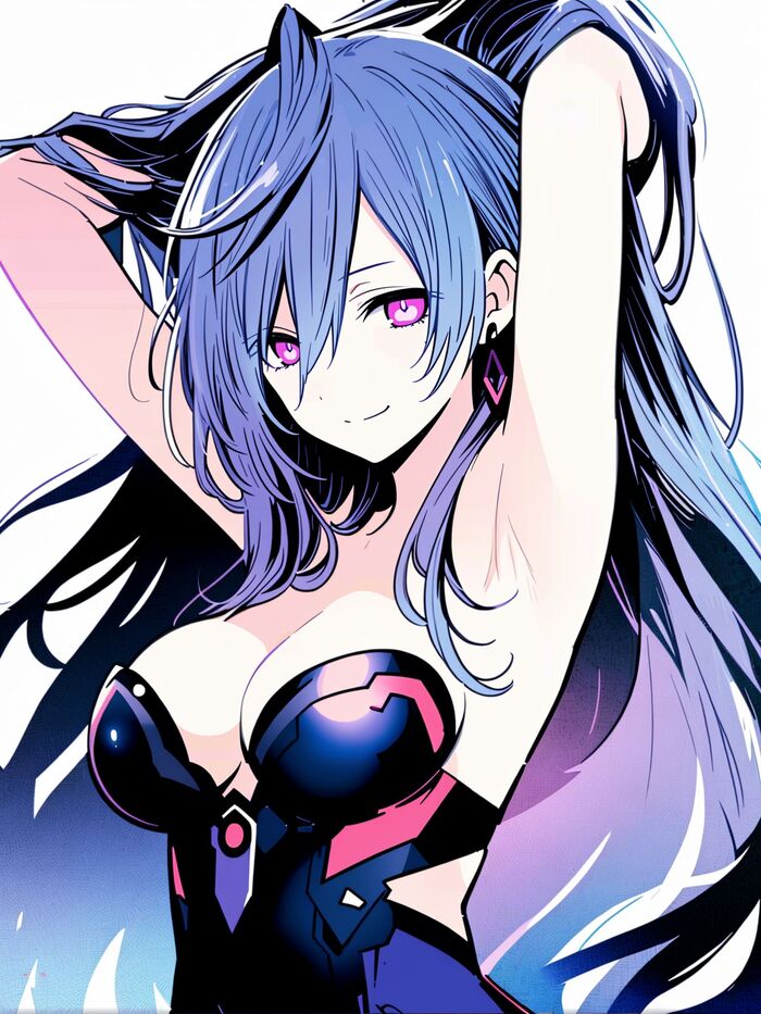 Iris Heart Anime Art, Hyperdimension Neptunia, Neptunia, Pururut, Plutia, Iris Heart,  