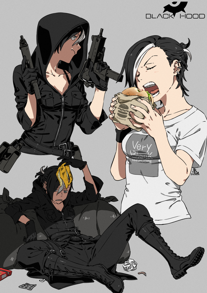 Black Hood by Kamezaemon Part 5 Kamezaemon, Blackhood, , , Anime Art, 