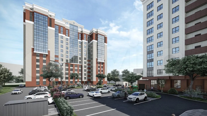 Вид с ул. Ленина на ЖК "Ботанический-2" (рендер)