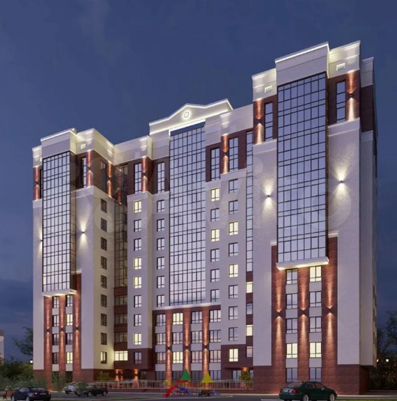 Вечерний вид ЖК "Ботанический-2"