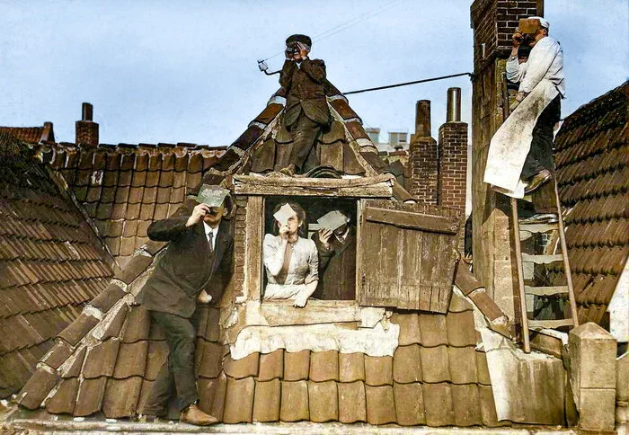 Уникальные исторические кадры из Европы и США, которые перенесут вас в прошлое. 20 раскрашенных фотографий Старое фото, Историческое фото, Колоризация, Фотография, Европа, США, 19 век, 20 век, Англия, Нидерланды (Голландия), Франция, Длиннопост