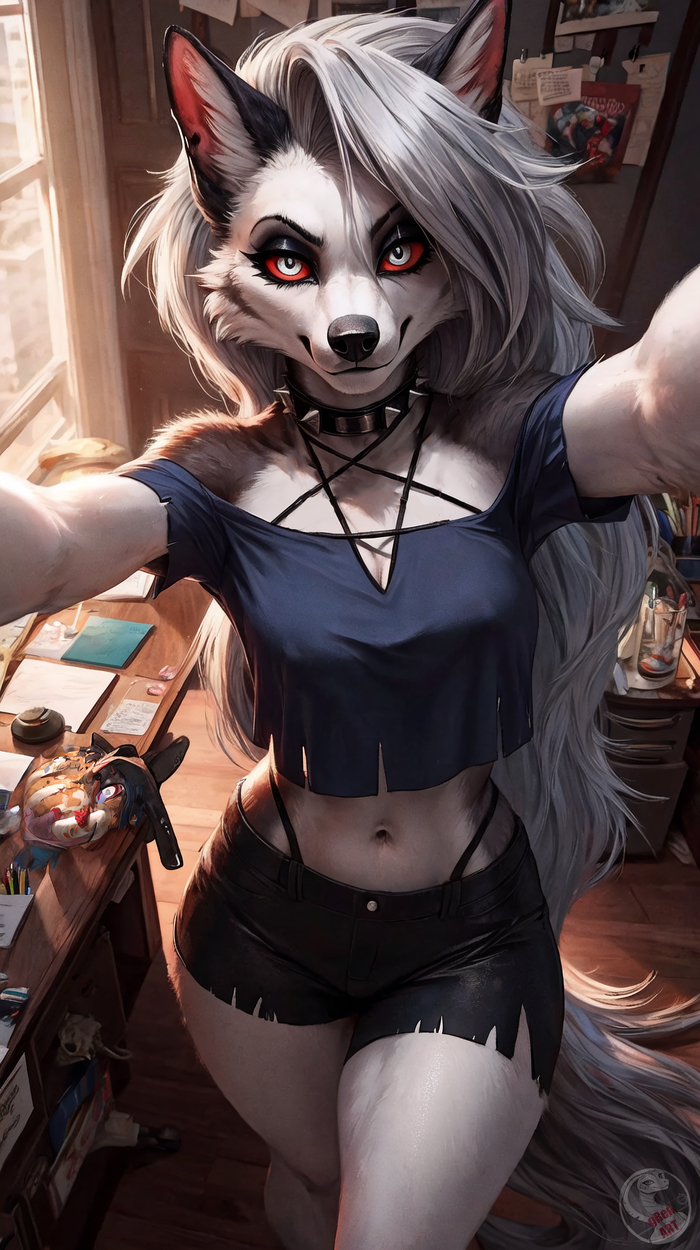 Nice view  ,  ,  , Stable Diffusion, Furry Art, Loona, Helluva Boss, , , Furry wolf, 