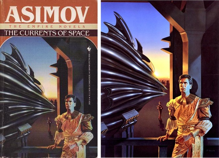 1991, Spectra Books.  Stephen Yuoll, The Currents Of Space.  -  